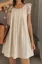 Beige Ruffled A-Line Mini Dress