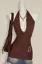 Brown Ruched Cowl Neck Top