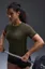 Olive Solid Round Neck Top