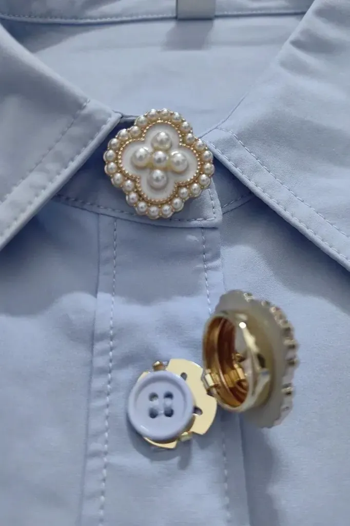 Golden Statement Flower Cufflinks - Image 1