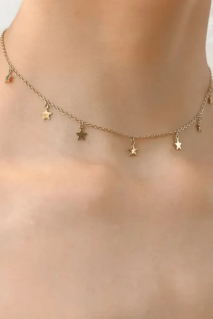 Golden Star Charm Necklace - Image 1