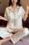 Off White Lapel Collar Co-Ord Set