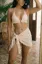Beige Lace Overlay Set of 3 Swim Set