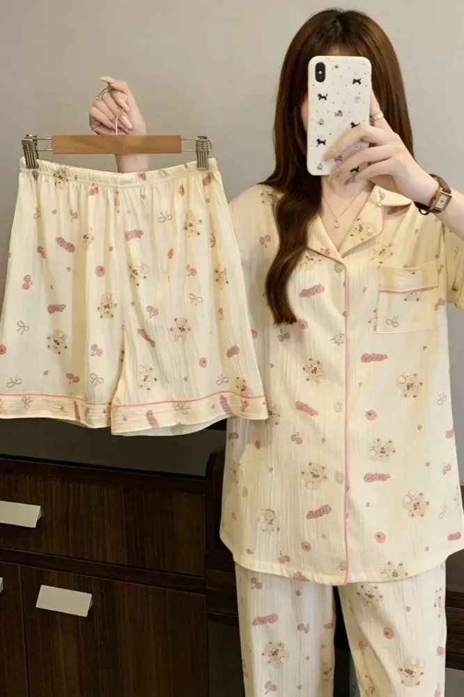 Light Yellow Graphic Printed Co-Ord Ser - Image 1