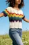 White Striped Crochet Top
