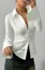 White Solid Fitted Buttoned Shirt