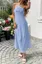 Light Blue Halter Neck Midi Dress