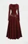Wine Solid Cowl Neck Maxi Dress