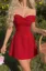Red Off-Shoulder Mini Dress
