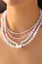 Light Pink Beaded Set Of 4 Necklaces