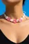 Pink Floral Shell Choker Necklace