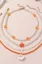 Orange Beaded Set Of 4 Bracelets