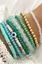 Blue Beaded Set Of 8 Bracelets