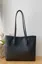 Black Pu Solid Tote Bag