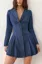 Dark Blue Buttoned Denim Mini Dress