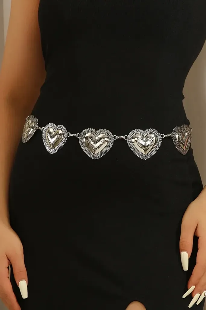Silver Elegant Heart Waist-Chain - Image 1