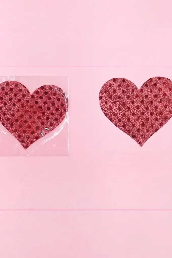 Red Sequin Nipple Covers - Image 1