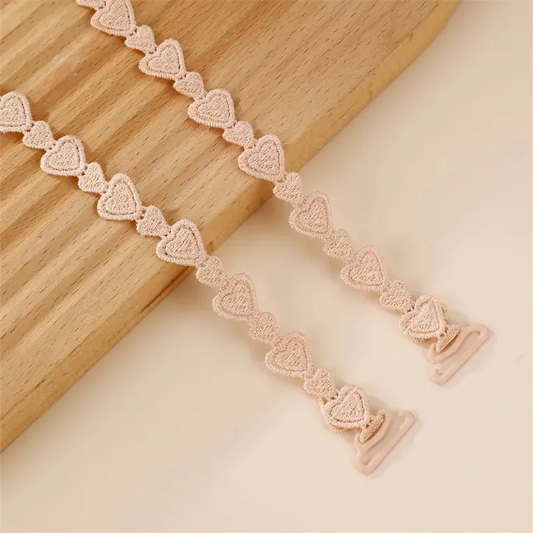 Light Pink Lace Bra-Straps - Image 1