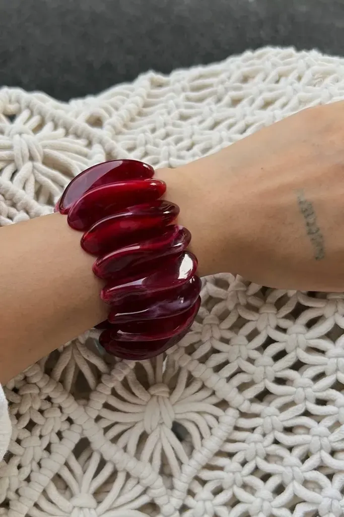 Maroon Abstract Scarlet Bracelet - Image 1