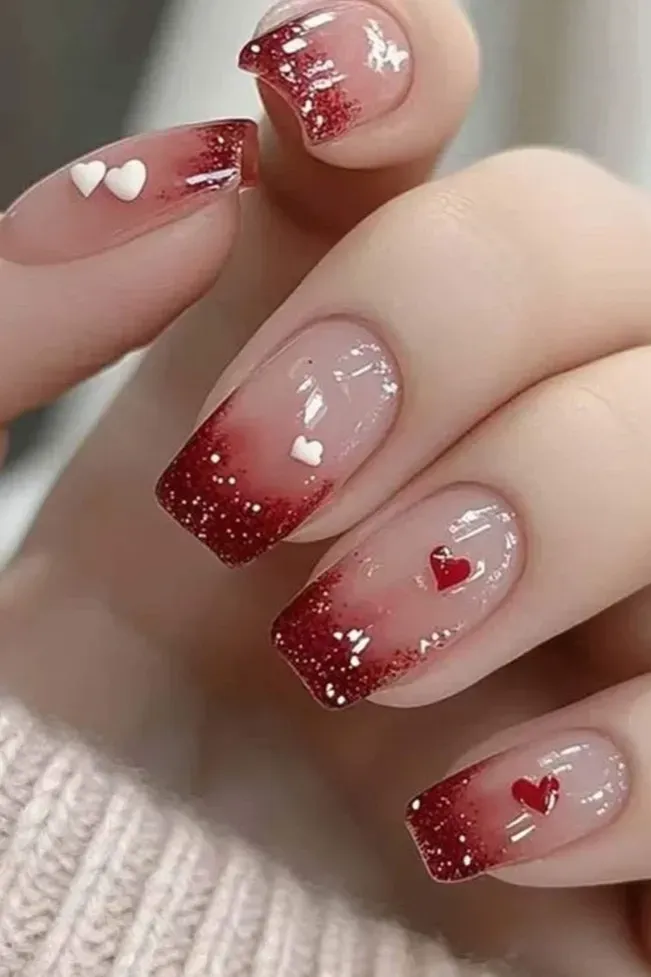 Red Elegant Tip Press-On-Nails Set - Image 1