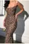Brown Leopard Print Bodycon Maxi Dress