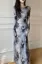 Blue Butterfly Print Maxi Dress