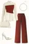 Red Collared Buttoned Co-Ord Set