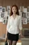 White V-Neck Buttoned Top