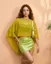 Green Boat Neck Asymmetric Top