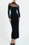 Black High Neck Mermaid Maxi Dress