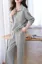 Grey Solid Collared Co-Ord Set