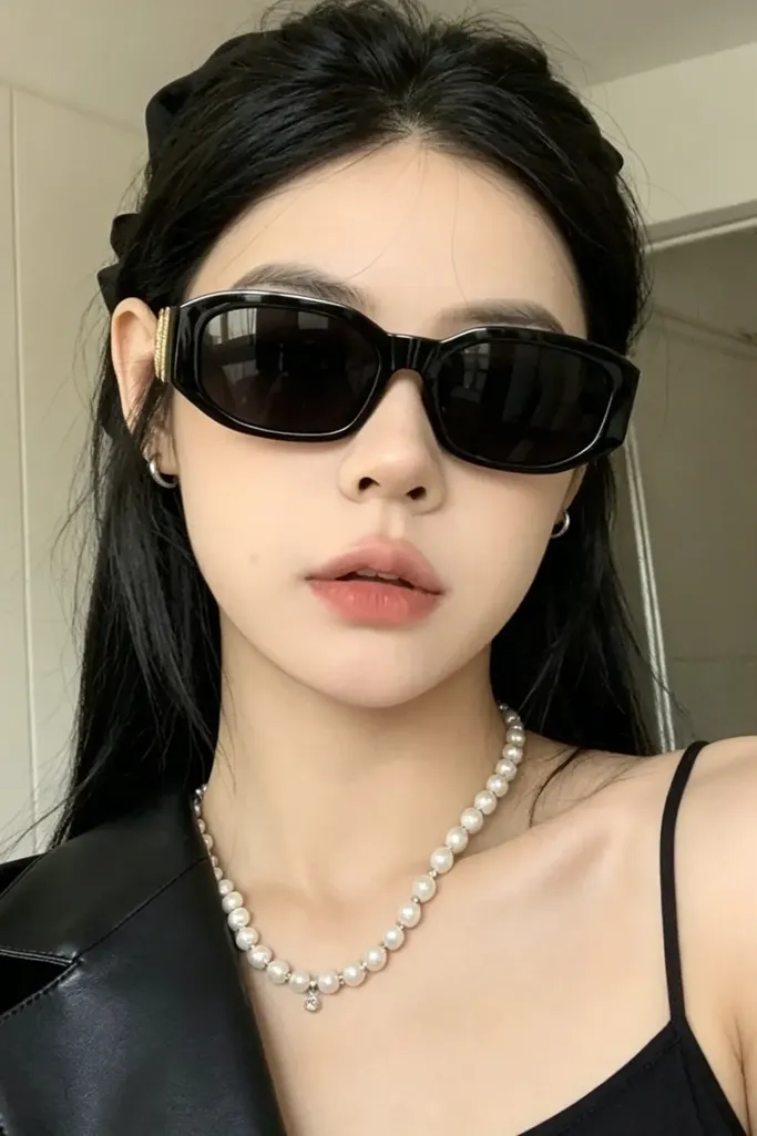 Black Elegant Statement Sunglasses - Image 1