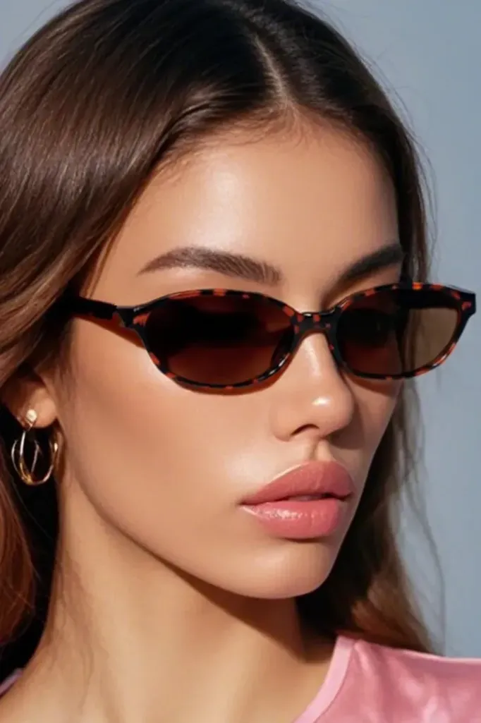 Brown Leopard Printed Sunglasses - Image 1