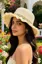 Cream Floral Ruffle Hat