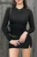 Black Solid Mini Skirt Co-Ord Set