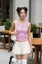 Light Pink Embroidered Crop Top