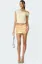 Yellow Sequin Tie-Up Mini Skirt