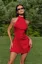 Red Polka Dot Halter Mini Dress