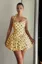 Yellow Polka Dot Bubble Hem Mini Dress