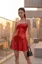 Red Bodycon Halter Mini Dress