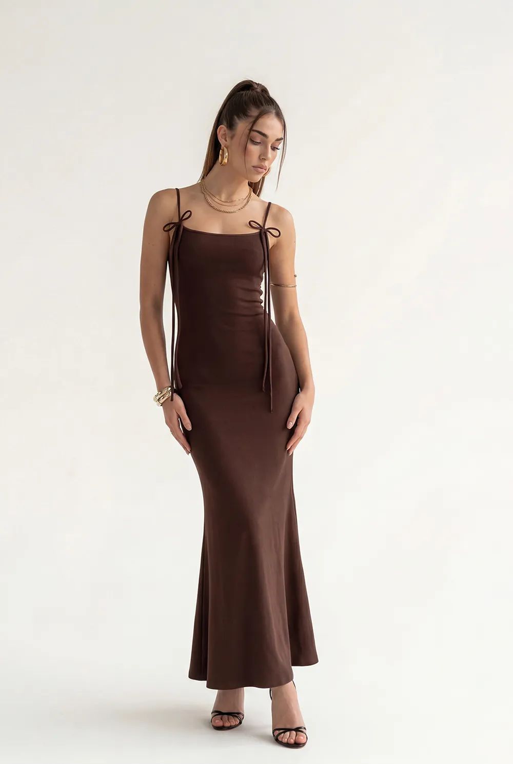 Mermaid Hem Strappy Maxi Dress - Image 2