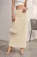 Off White Mermaid Hem Bodycon Skirt
