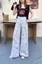 Light Grey Abstract High-Rise Jeans