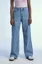 Light Blue Mid Rise Wide Leg Jeans