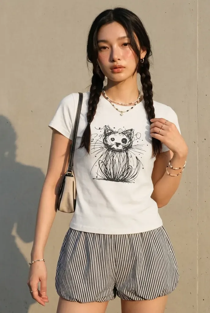Off White Graphic Printed T-Shirt - Image 1