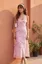 Pink Plaid Ruffle Maxi Dress