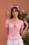 Pink Solid Off Shoulder Top