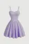 Lavender Sweetheart Neck Mini Dress