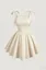 Beige Solid Fit & Flare Mini Dress