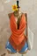 Orange Fringe Halter Neck Top